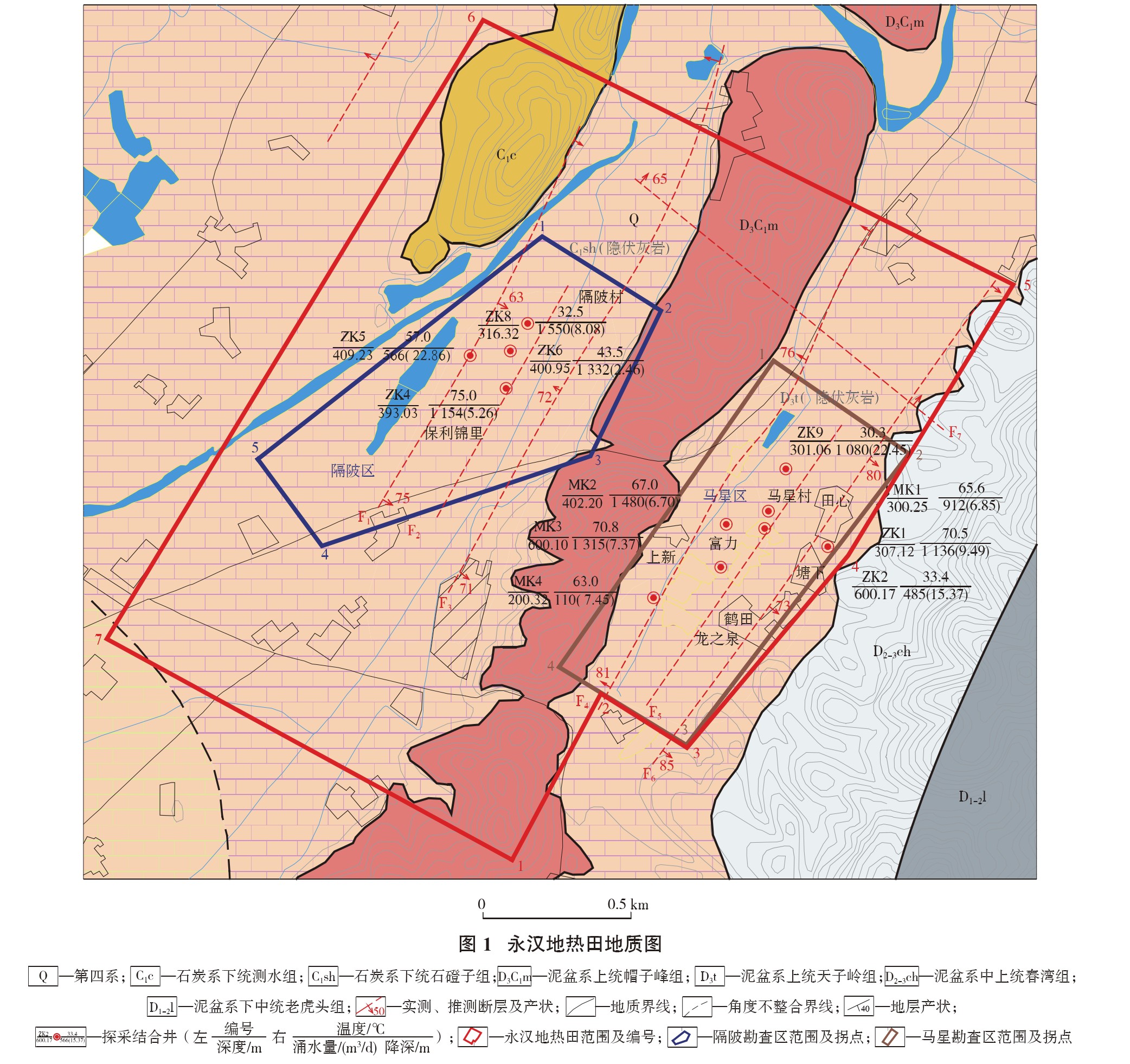 龍門縣永漢地熱（溫泉）資源分布規律-地熱開發利用-地大熱能